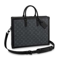 Louis Vuitton LV Unisex Soft Trunk Briefcase Monogram Eclipse Canvas