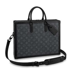 Louis Vuitton LV Unisex Soft Trunk Briefcase Monogram Eclipse Canvas