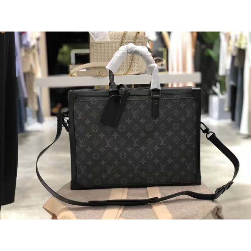 M44952 Louis Vuitton Monogram Éclipse Soft Trunk Briefcase