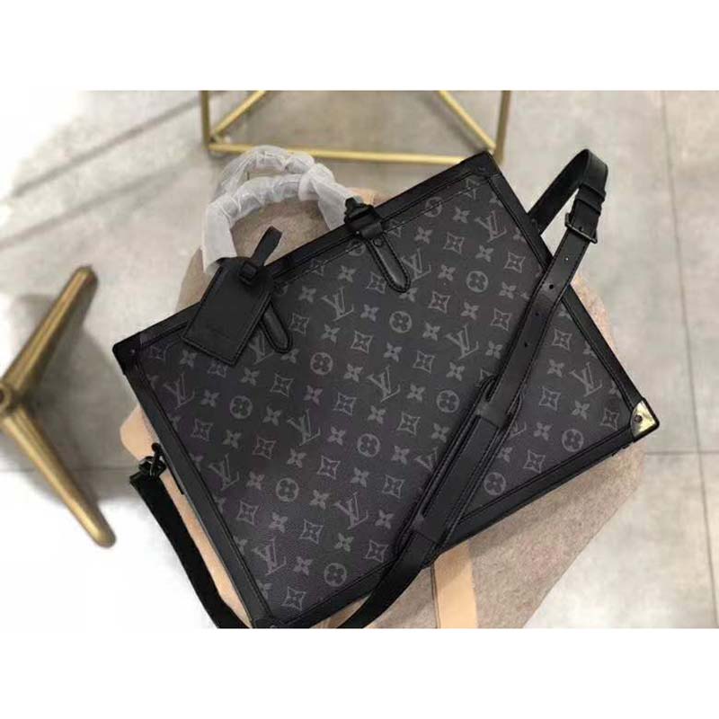 Louis Vuitton Soft Trunk Briefcase Monogram Eclipse Canvas