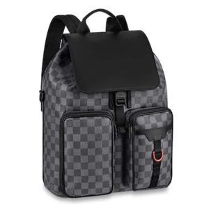 Louis Vuitton LV Unisex Utility Backpack Damier Graphite Canvas-Grey