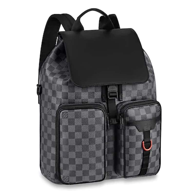 LOUIS VUITTON Utility Damier Graphite Backpack Bag Black - 10