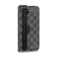 Louis Vuitton LV Unisex Utility Zippy Wallet Damier Graphite Canvas