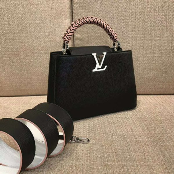 Louis Vuitton LV Women Capucines BB Black Taurillon Leather (2)