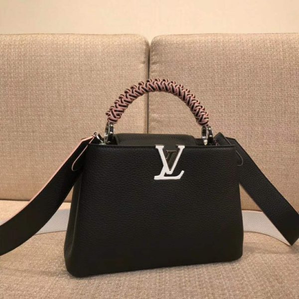 Louis Vuitton LV Women Capucines BB Black Taurillon Leather (3)