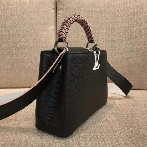 Louis Vuitton LV Women Capucines BB Black Taurillon Leather (4)