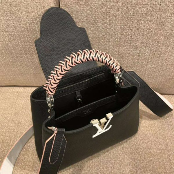 Louis Vuitton LV Women Capucines BB Black Taurillon Leather (8)