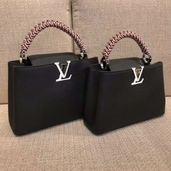 Louis Vuitton LV Women Capucines BB Black Taurillon Leather1