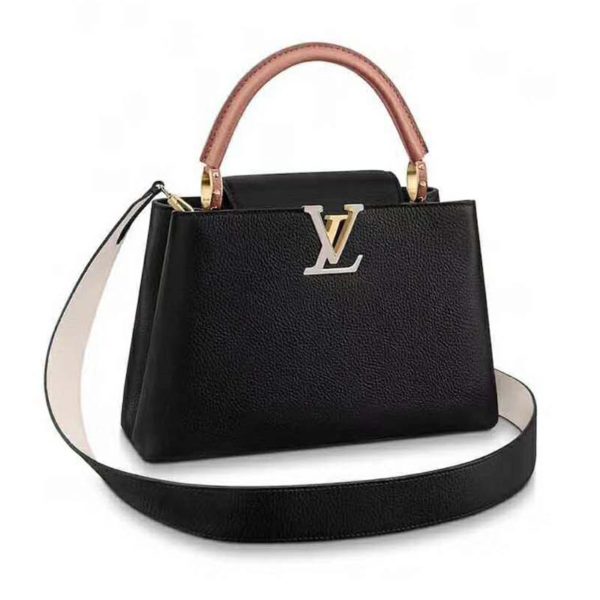 Louis Vuitton LV Women Capucines Mini Handbag Jewel-Tone Taurillon Leather-Black