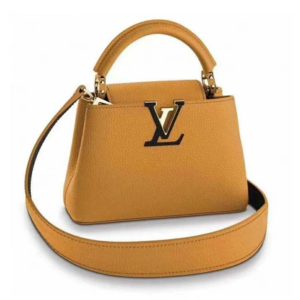 Louis Vuitton LV Women Capucines Mini Handbag Jewel-Tone Taurillon Leather-Brown