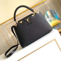 Louis Vuitton LV Women Capucines PM Taurillon Leather in Black