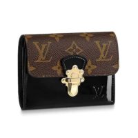 Louis Vuitton LV Women Cherrywood Compact Wallet Monogram Coated Canvas-Pink