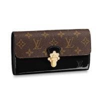 Louis Vuitton LV Women Cherrywood Wallet Monogram Coated Canvas-Pink