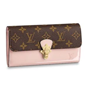 Louis Vuitton LV Women Cherrywood Wallet Monogram Coated Canvas-Pink