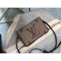 Louis Vuitton LV Women Double Zip Pochette Monogram Giant Reverse Canvas