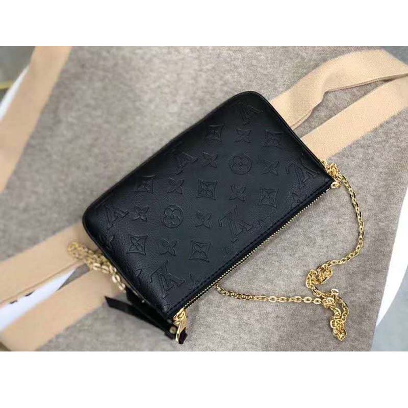 Louis Vuitton Monogram Empreinte and Python Double Zip Pochette