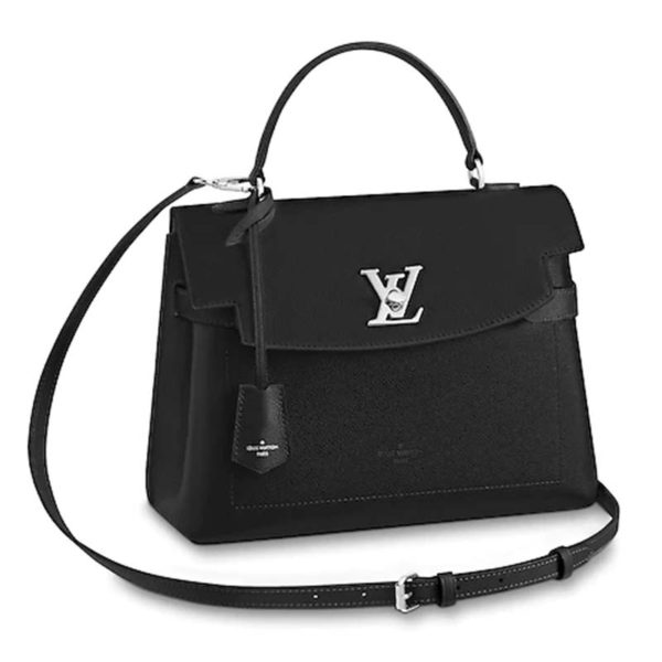Louis Vuitton LV Women Lockme Ever MM Soft Grained Calfskin-Black