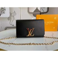 Louis Vuitton LV Women Louise Chain GM Smooth Patent Calfskin