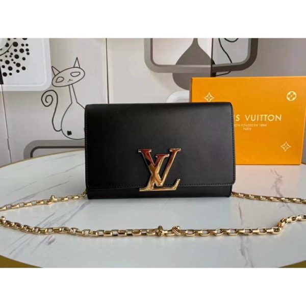 Louis Vuitton LV Women Louise Chain GM Smooth Patent Calfskin (1)