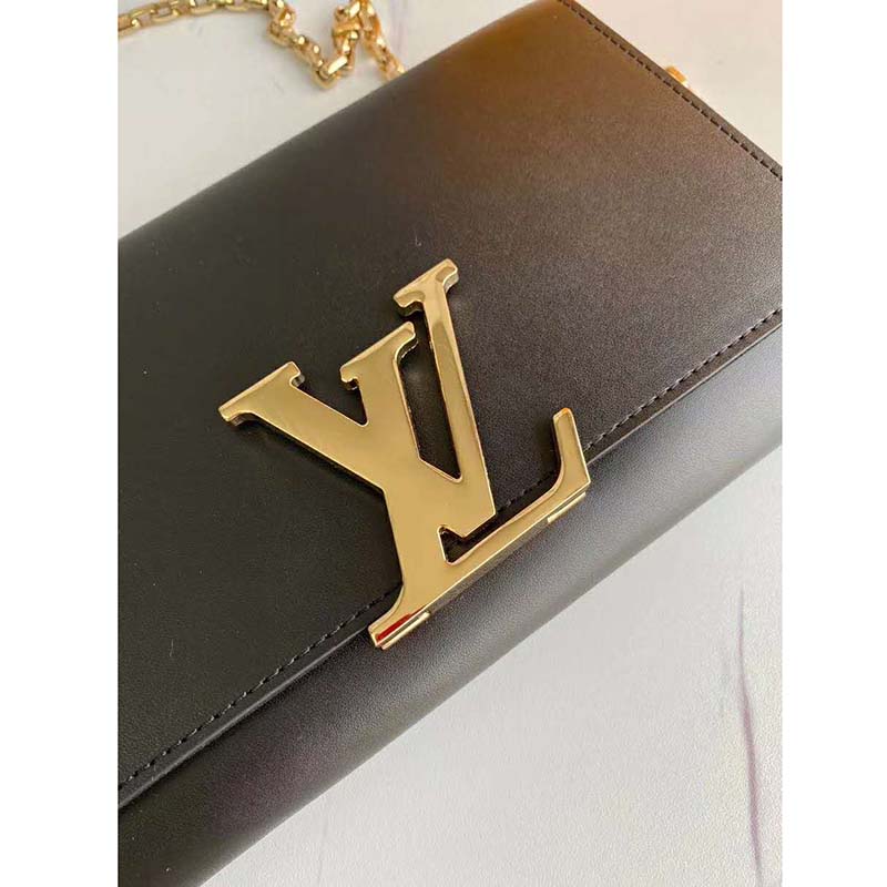 Louis Vuitton Chain Louise Clutch Patent GM at 1stDibs