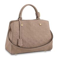 Louis Vuitton LV Women Montaigne MM Handbag Monogram Empreinte Leather-Pink