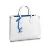 Louis Vuitton LV Women Onthego MM Tote Bag Epi Grained Leather-White