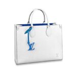 Louis Vuitton LV Women Onthego MM Tote Bag Epi Grained Leather-White