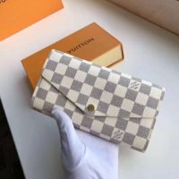 Louis Vuitton LV Women Sarah Wallet Damier Azur Coated Canvas