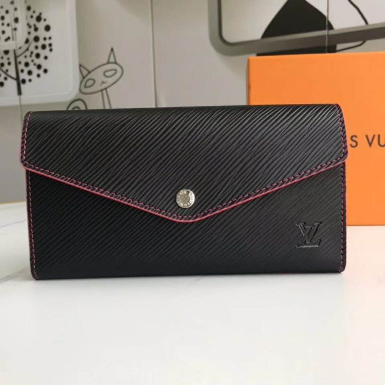 Louis Vuitton LV Women Sarah Wallet in Epi LeatherBlack LULUX