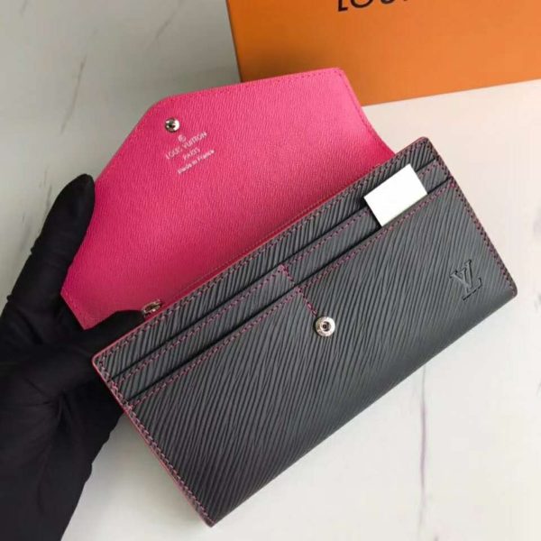 Louis Vuitton LV Women Sarah Wallet in Epi Leather-Black (5)