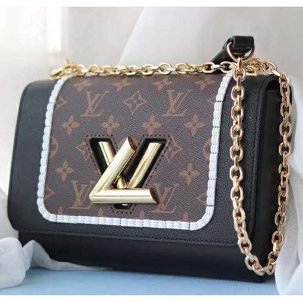 Louis Vuitton LV Women Twist MM Handbag Monogram Coated Canvas (3)