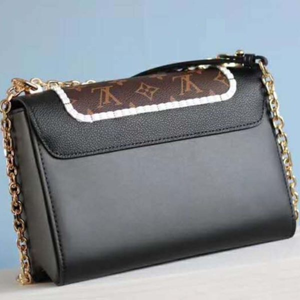 Louis Vuitton LV Women Twist MM Handbag Monogram Coated Canvas (5)