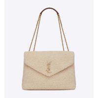Saint Laurent YSL Women Loulou Medium in Shearling-White