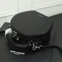 Saint Laurent YSL Women Mica Box in Smooth Leather-Black