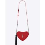 Sac bandoulière YSL Monogram Heart pour femme de Saint Laurent - Rouge