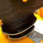 Saint Laurent YSL Women Niki Baby Lame Leather Shagreen Look-Gold - Image 11