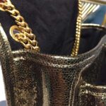 Saint Laurent YSL Women Niki Baby in Metallic Leather-Black – Image 15