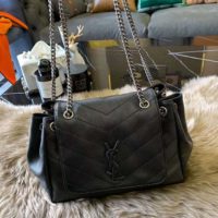 Saint Laurent YSL Women Nolita Small Bag Vintage Leather-Black