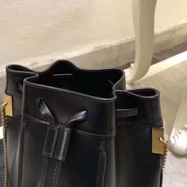 Saint Laurent YSL Women Saffiano Leather Mini Shoulder Bag-Black (10)