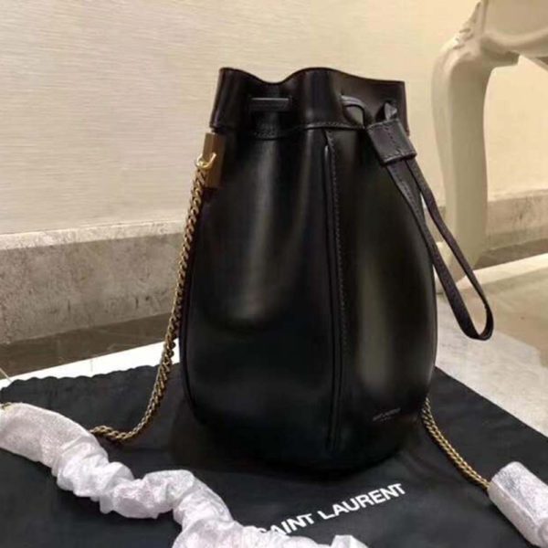 Saint Laurent YSL Women Saffiano Leather Mini Shoulder Bag-Black (3)
