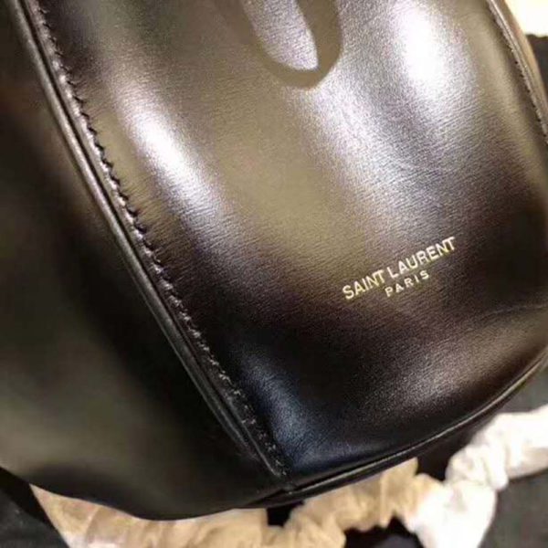 Saint Laurent YSL Women Saffiano Leather Mini Shoulder Bag-Black (8)