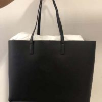 Saint Laurent YSL Women Shopping Saint Laurent Tote Black Leather