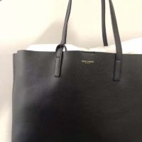 Saint Laurent YSL Women Shopping Saint Laurent Tote Black Leather