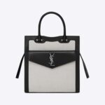 Petit sac fourre-tout Uptown en toile de lin pour femme de Saint Laurent YSL