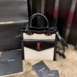 Saint Laurent YSL Women Small Uptown Tote in Linen Canvas – Image 4