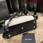 Saint Laurent YSL Women Small Uptown Tote in Linen Canvas – Image 6