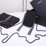 Saint Laurent YSL Women Smoking Box in Smooth Leather-Black – Image 3