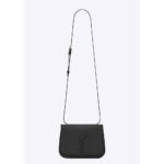 Borsa a mano piccola Spontini da donna di Saint Laurent YSL in pelle liscia - Nero