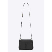 Saint Laurent YSL Women Spontini Small Satchel in Smooth Leather-Black