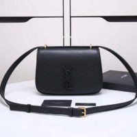 Saint Laurent YSL Women Spontini Small Satchel in Smooth Leather-Black